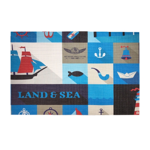 

PVC Printed Woven Waterproof Placemat Insulation Pad(Sailboat)