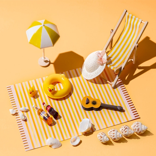 

Hardcover Beach Series Photography Props Decoration Still Life Jewelry Food Set Shot Photo Props(Yellow)