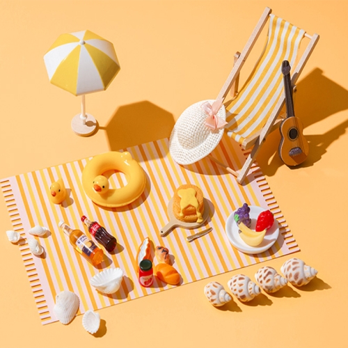 

Rich Type Beach Series Photography Props Decoration Still Life Jewelry Food Set Shot Photo Props(Yellow)