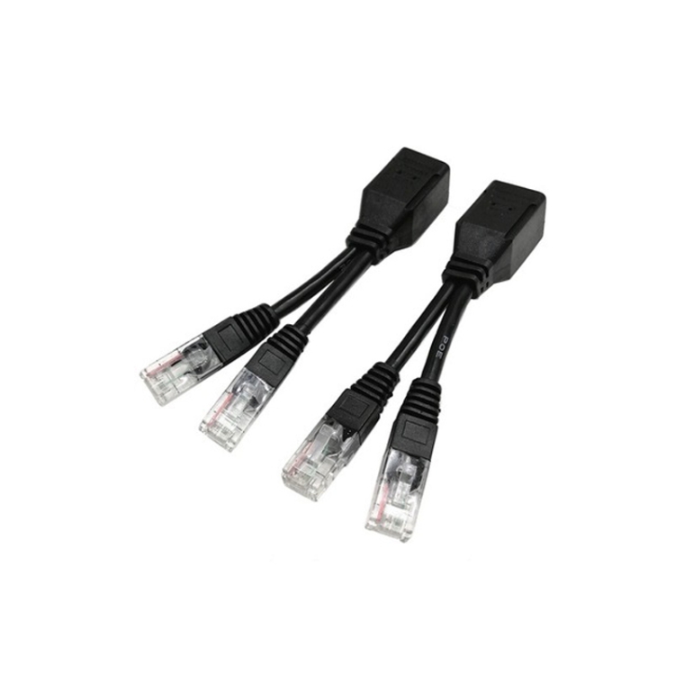 

2 Sets RJ45 Network Signal Splitter Upoe Separation Cable, Style:U-01 4 Crystal Heads