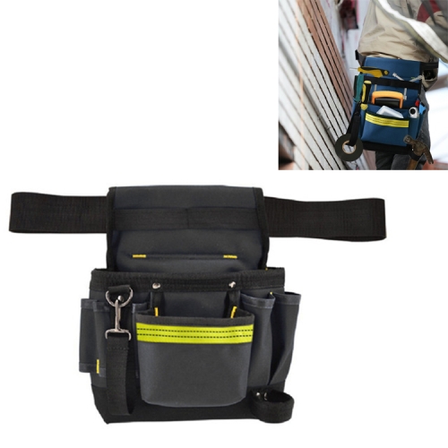 

Electrician Maintenance Adjustable Multi-pocket Hardware Tool Belt Bag Multi-function Storage Bag(Black)