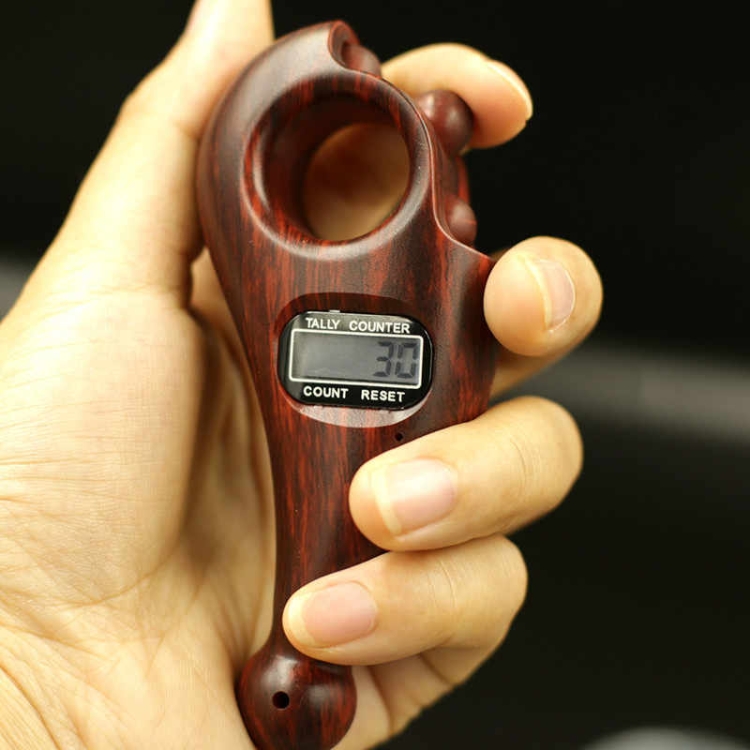 

Buddhist Beads Chanting Rolling Automatic Induction Digital Display Electronic Counter(Sandalwood)