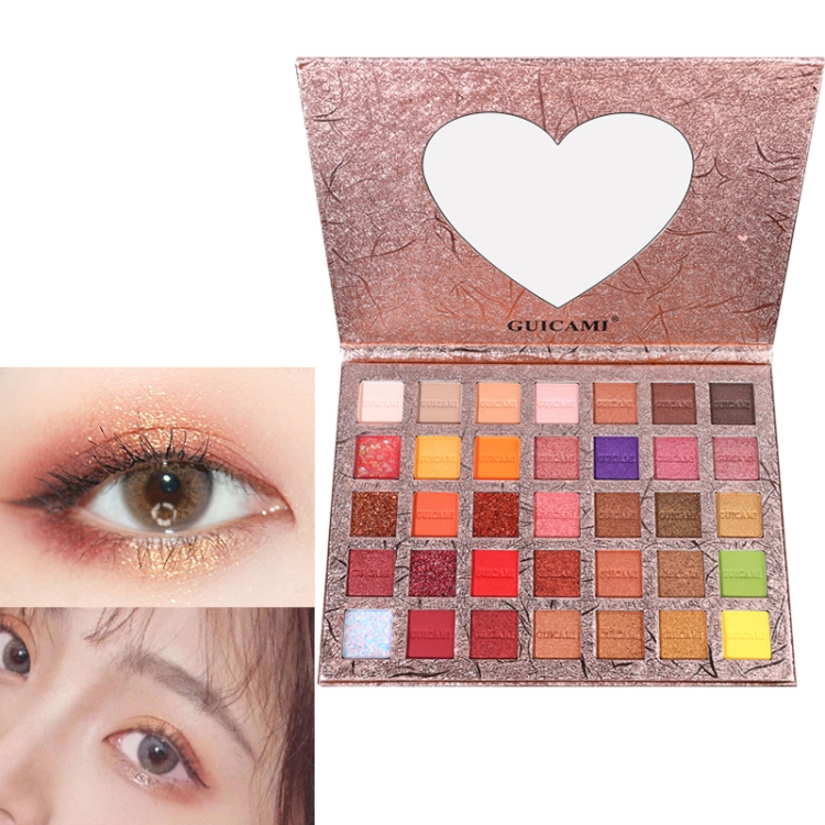

35 Color Eyeshadow Pearlescent Glitter Waterproof Sequins Matte Earth Color Eyeshadow Palette
