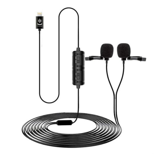 

Capacitive Double Microphone Lavalier Microphone Live Game Eat Broadcast Small Microphone