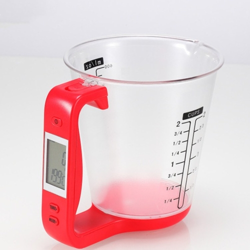 

1000g / 1g Kitchen Electronic Scales Electronic Measuring Cup Baking DIY Measuring Tool(Red)