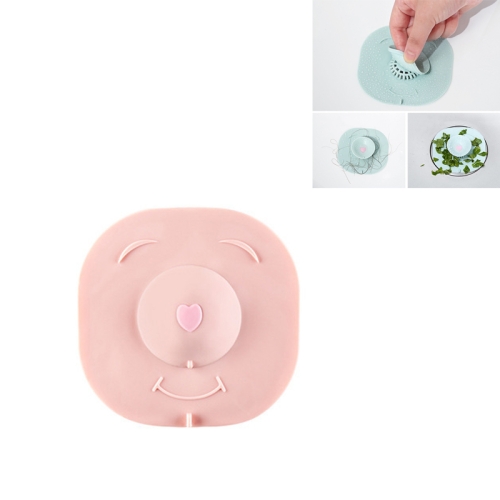 

5 PCS Home Kitchen Sink Filter Mesh Floor Drain Cover Bathroom Hair Anti-blocking Artifact, Size:S(Pink)