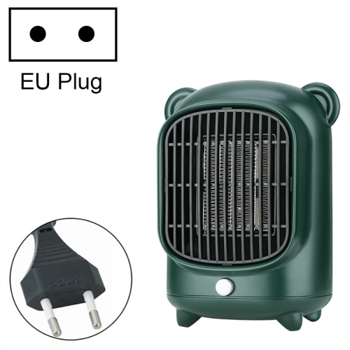 

HQ-YND-500 Desktop Mini PTC Heater With Quick Heat Silent Heater, Specification: EU Plug(Ink Green)