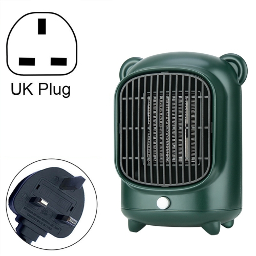 

HQ-YND-500 Desktop Mini PTC Heater With Quick Heat Silent Heater, Specification: UK Plug(Ink Green)