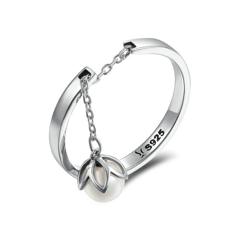 

Shell Beads Open Ladies Ring S925 Sterling Silver Ring