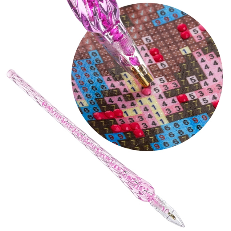 

10 PCS Diamond Painting Pen DIY Cross Stitch Embroidery Crafts Sewing Diamond Painting Tool(Pink)