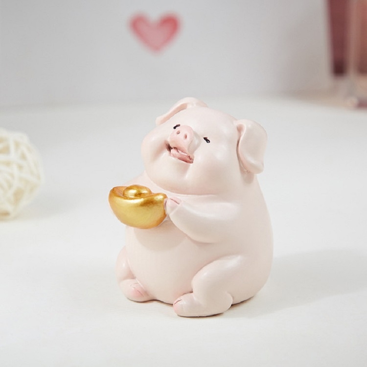 

2 PCS Creative Personality Cute Lucky Pig Car Ornaments(Ingot Pig)