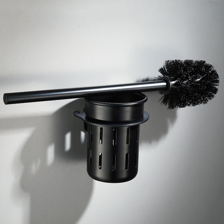 

Bathroom Space Aluminum Toilet Brush Set Drain Cup Toilet Brush Holder