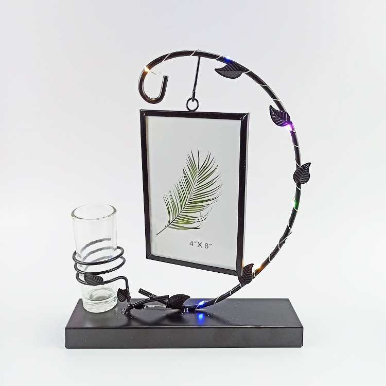 

Creative Novelty Wrought Iron Glowing Hydroponic Photo Frame