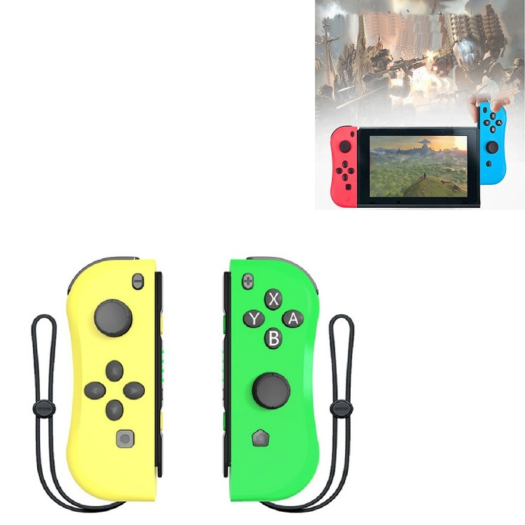 

For Switch Joy-con Wireless Bluetooth Gamepad Somatosensory Grip, A Pair(Yellow Green)