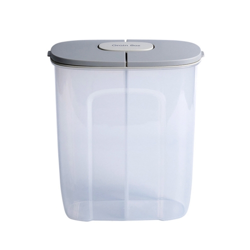 

Kitchen Storage Large-capacity Storage Tank Multi-grain Tank Transparent Sealed Box(Gray)