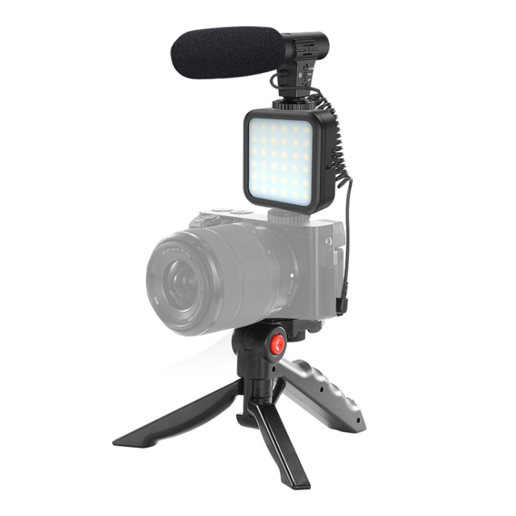 

KIT-01LM 3 in 1 Video Shooting LED Light Portable Tripod Live Microphone, Specification:USB Charging Model
