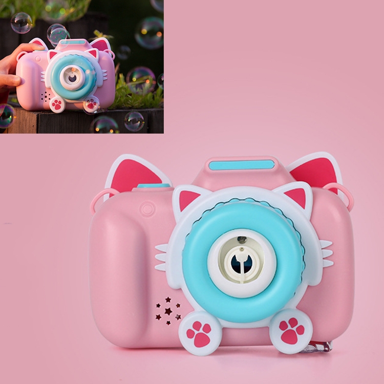 

Children Automatic Cat Camera Bubble Machine Electric Toy(Pink)