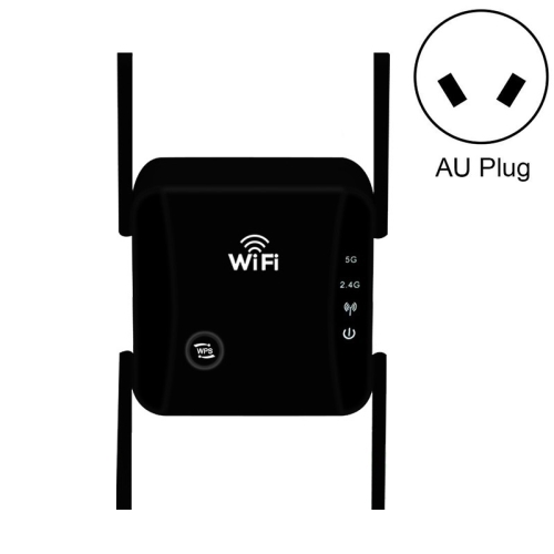 

KP1200 1200Mbps Dual Band 5G WIFI Amplifier Wireless Signal Repeater, Specification:AU Plug(Black)