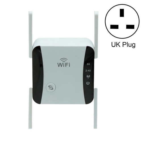 

KP1200 1200Mbps Dual Band 5G WIFI Amplifier Wireless Signal Repeater, Specification:UK Plug(White)