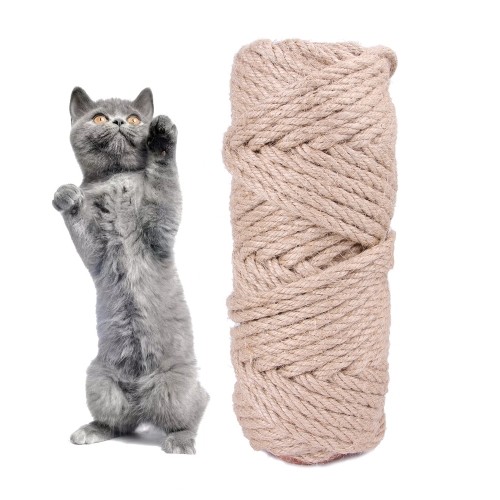 

3 PCS 10m Pets Hemp Rope Cat Scratch Board Sword Rope Accessories Protect Cat Grip Toy Grabbing Materials(4mm)