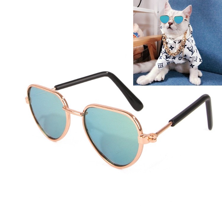 

4 PCS Creative Pet Accessories Dog Cat Polarized Light Sunglasses(Dazzling yellow)