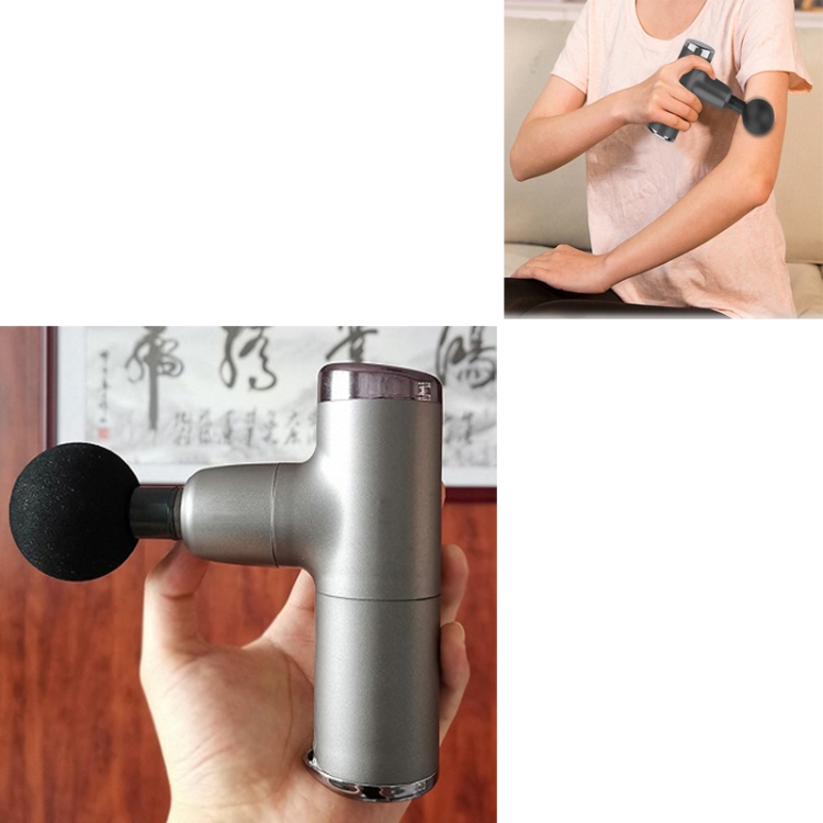 

Mini Muscle Relaxer Portable And Compact Physiotherapy Electric Massager, Style:AU Plug(Silver Gray)