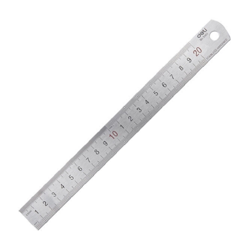 

5 PCS Deli 8462 20cm Steel Ruler Office Use Ruler To Measure Scale Steel Ruler