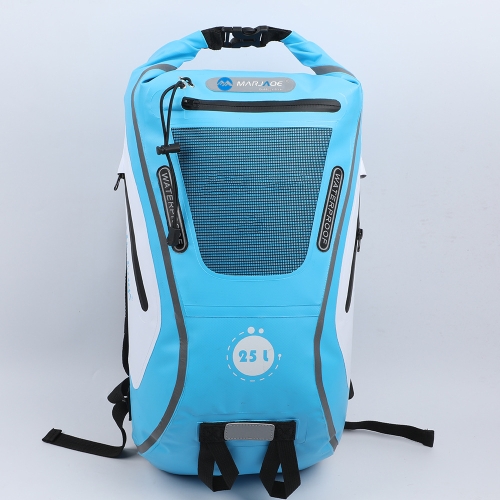 

25L MARJAQE Outdoor Travel Waterproof Backpack Drifting Bag Swimming Life-saving Bag(Sky Blue)