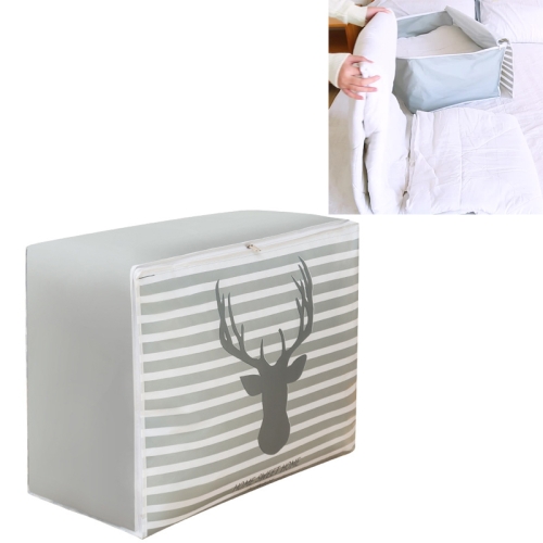 

4 PCS Dust-proof and Moisture-proof Quilt Storage Bag Household Clothing Luggage Moving Packing Storage Bag(Striped Deer )