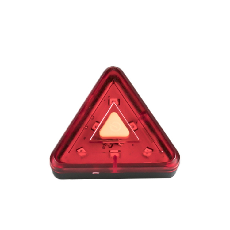 

2 PCS Bicycle Triangle Tail Light Mountain Bike Light USB Charging Light