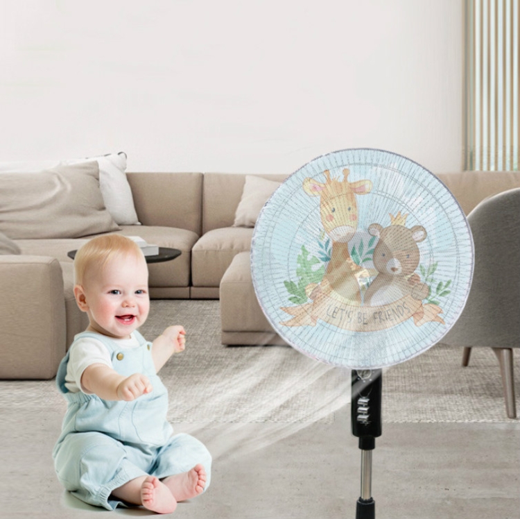 

4 PCS Child Pinch-proof Fan Cover Household Electric Fan Universal Protective Cover Random Pattern