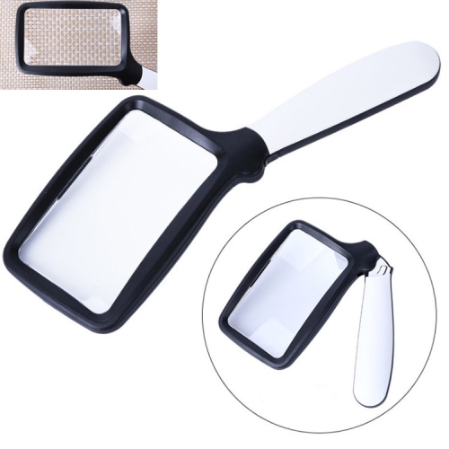 

2X Handheld Folding Five LED Lights For Elderly People Reading Newspapers HD Acrylic Optical Lens Magnifying Glass