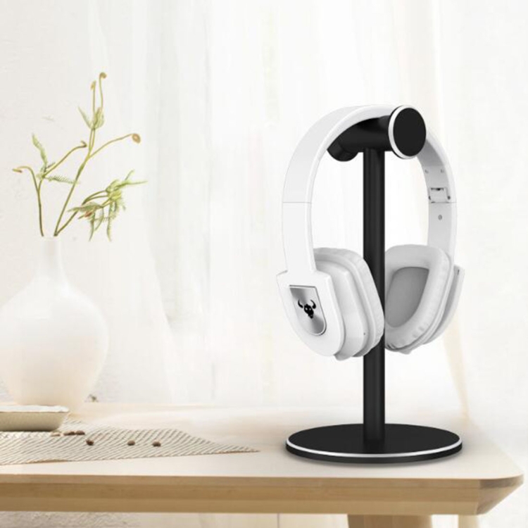 

Head-mounted Metal Earphone Holder Internet Cafe Desktop Display Stand(Black)