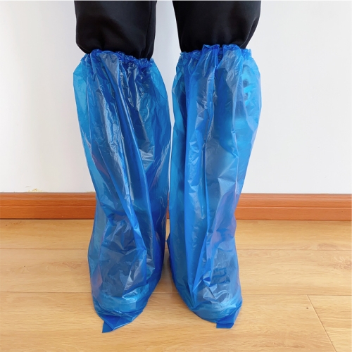 

50 Pairs Disposable Shoe Cover Long Tube Protective Dustproof Waterproof Shoe Cover, Specification: Thickness 55cmx35cm