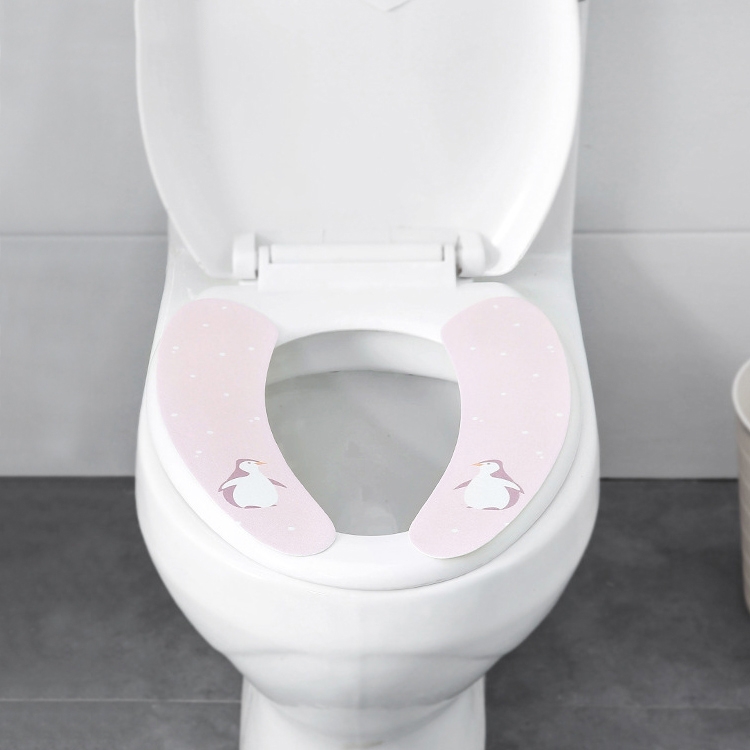 

10 PCS Household Paste Type Thickened Universal Toilet Seat Gasket Waterproof Toilet Seat, Random Pattern Delivery