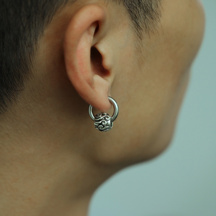 

5 Pairs OPK 601 Street Simple Circle Geometric Retro Diverse Stud Earrings Men Jewelry