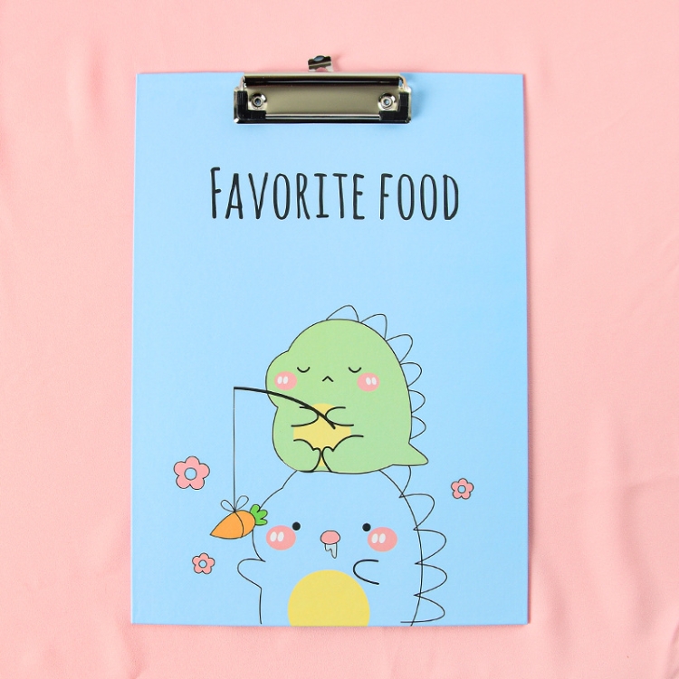 

10 PCS Cute Cartoon Office Supplies File Clip A4 Writing Pad Student Test Paper Clip(Blue )
