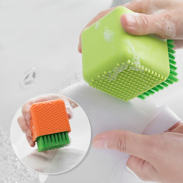 

3 PCS Silicone Laundry Soft Bristle Cleaning Brush Shoe Brush Panties Underwear Brush Random Color