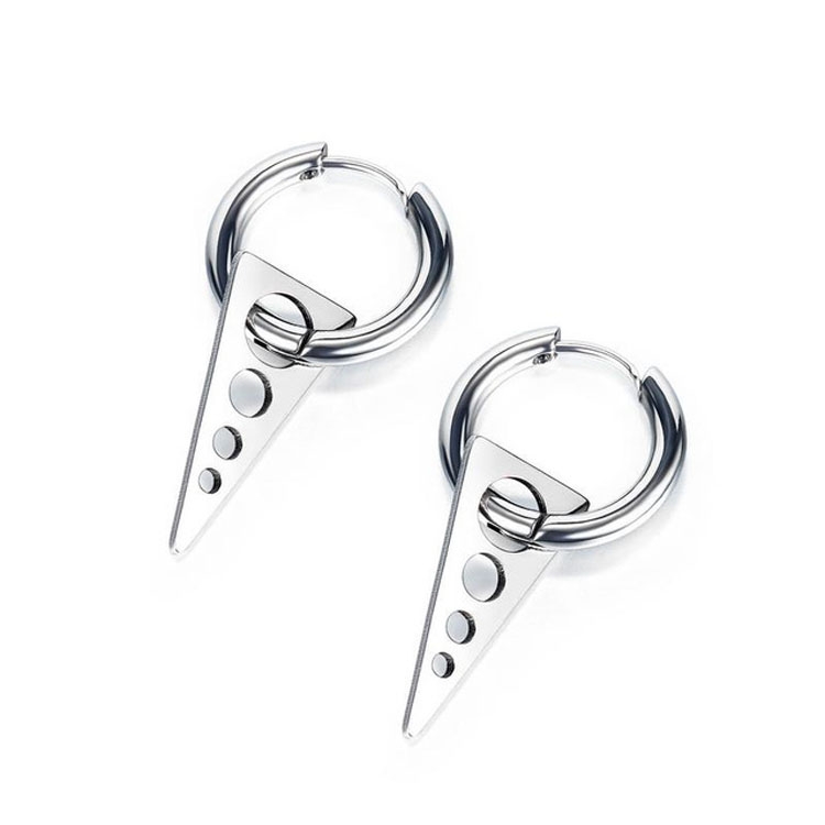 

5 Pairs OPK 605 Men Earrings Retro Wild Circle Triangle Earrings Jewelry