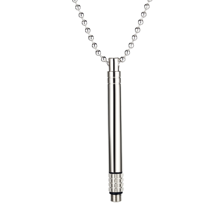 

3 PCS OPK 1699 Personalized and Versatile Men Titanium Steel Necklace Street Cylindrical Pendant, Color:Steel Color Pendant+Chain