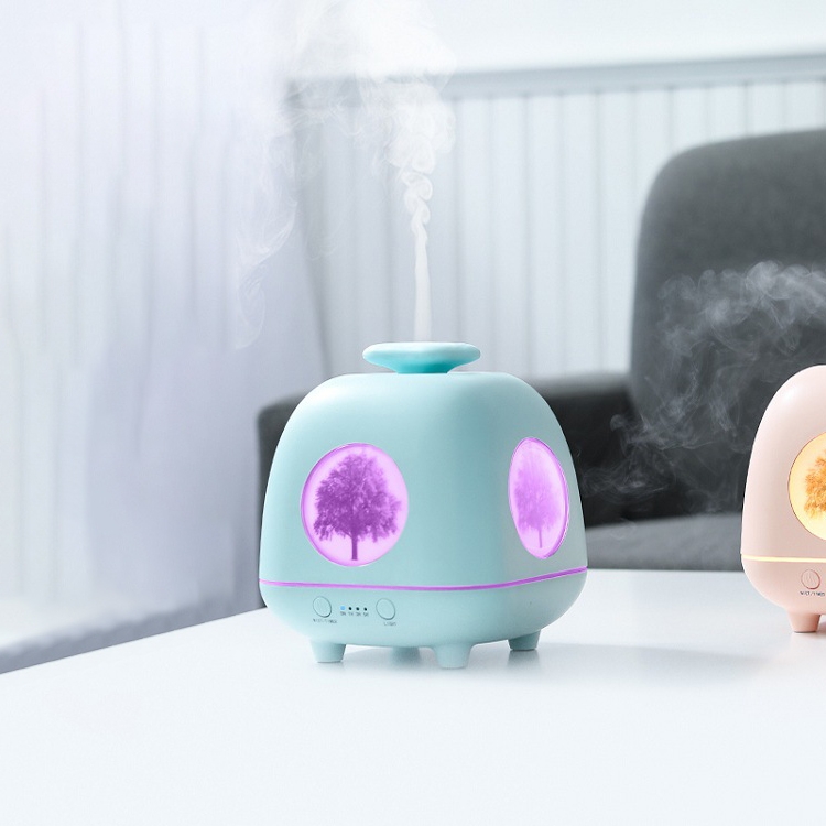 

GXZ-X903 Four Seasons Wizard Desktop Aromatherapy Machine Home Office Ultrasonic Aromatherapy Atmosphere Night Light Humidifier(Blue)