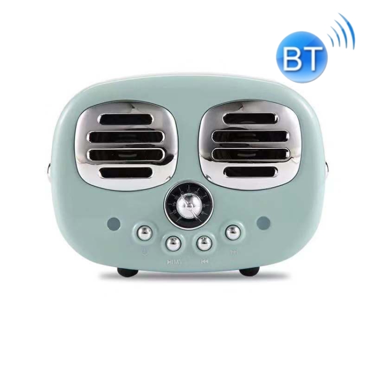 

HM12 Retro Bluetooth Speaker Mini Smiley Face Shape Car Subwoofer Creative Cartoon Card Speaker(Green)