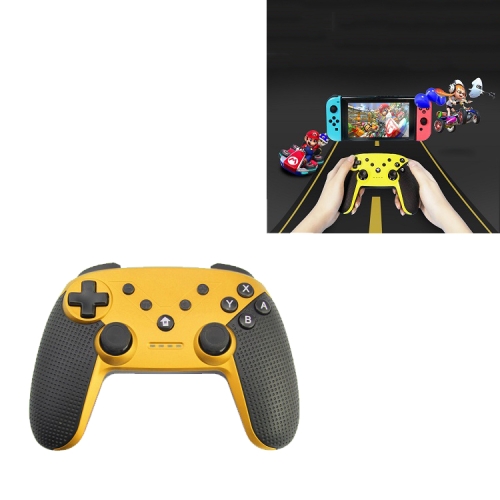 

For SWITCH/Android/PC All-in-one Bluetooth Handle Dual Vibration With Screenshot Somatosensory + NFC Function, Product color: Yellow