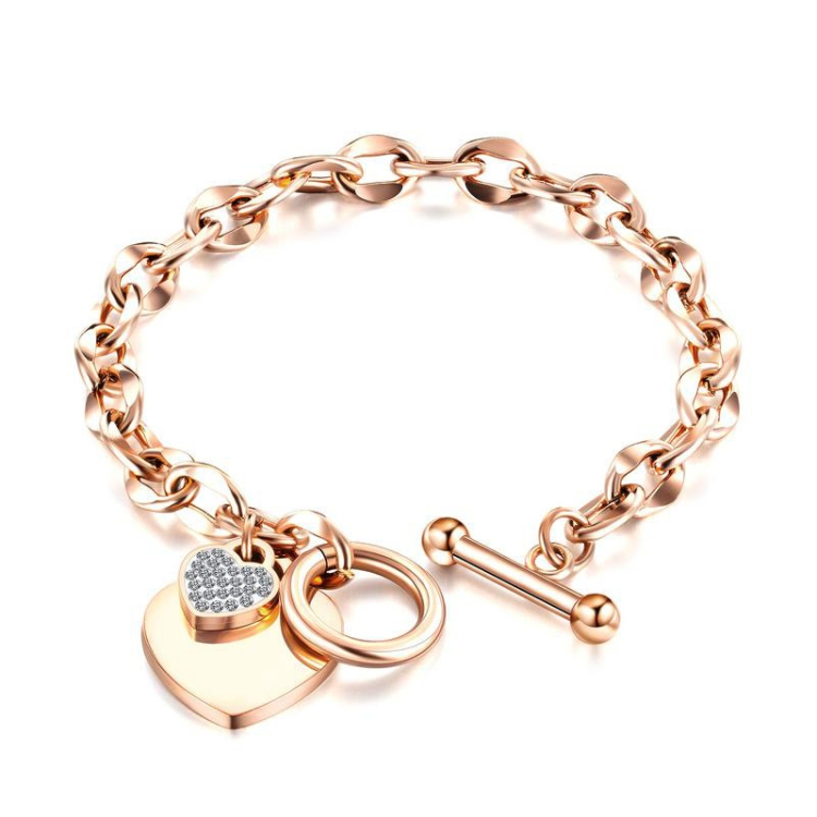 

OPK 1012 Love Bracelet Diamond Hand Jewelry Ladies Bracelet, Color:Rose Gold