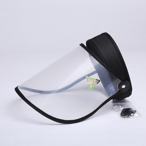 

4 PCS Anti-Saliva Splash Anti-Spitting Anti-Fog Anti-Oil Protective Cap Empty Top Hat Mask Removable Face Shield(Black)
