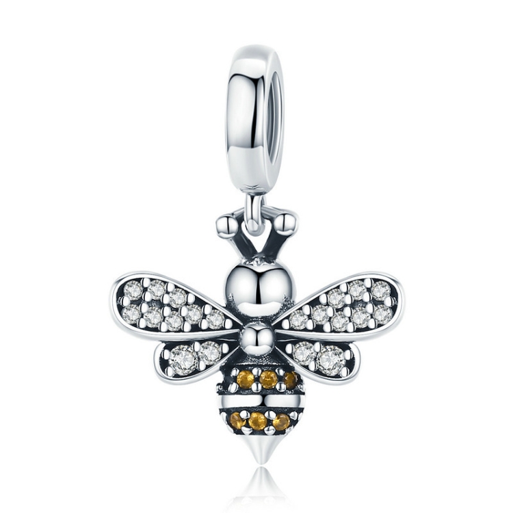 

S925 Sterling Silver Bee Story Charm DIY Beaded Bracelet Accessories