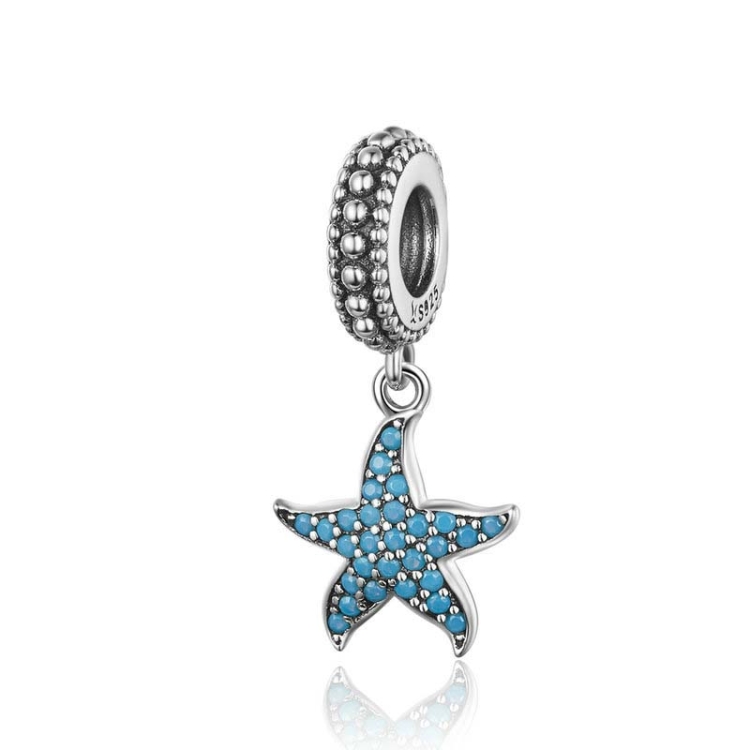 

925 Sterling Silver Starfish Pendant Charm Women DIY Bracelet Accessories