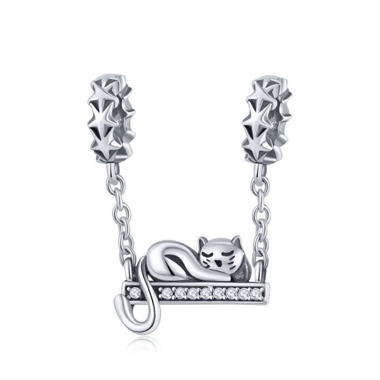 

925 Sterling Silver Pendant Cute Cat Necklace Pendant