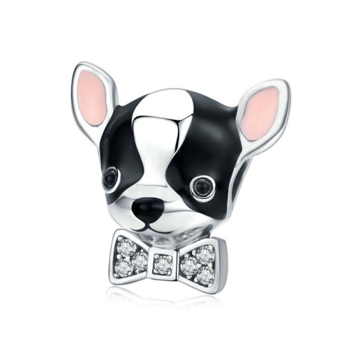

925 Sterling Silver Beads Cute Dog Chihuahua Beaded DIY Bracelet Accessories