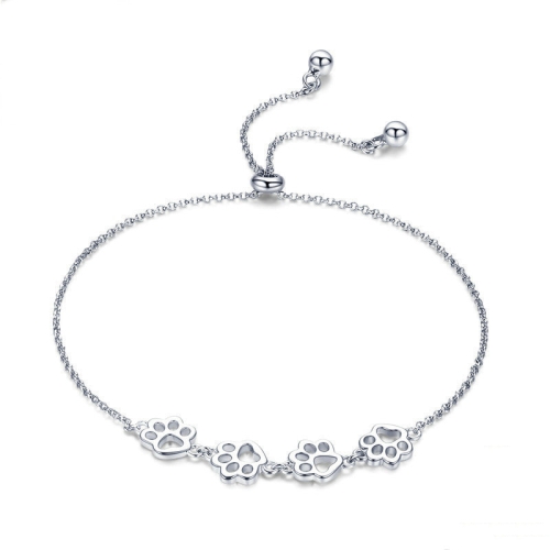 

Cute Pet Claw Mark Bracelet S925 Sterling Silver Animal Drip Bracelet